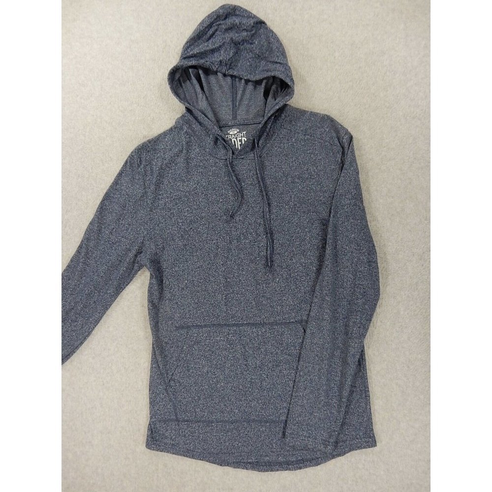 Straight Faded 50/50 Lightweight Hoodie Pullover Shirt (Men's Medium) Blue‎